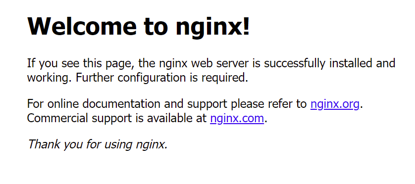 nginx欢迎页面